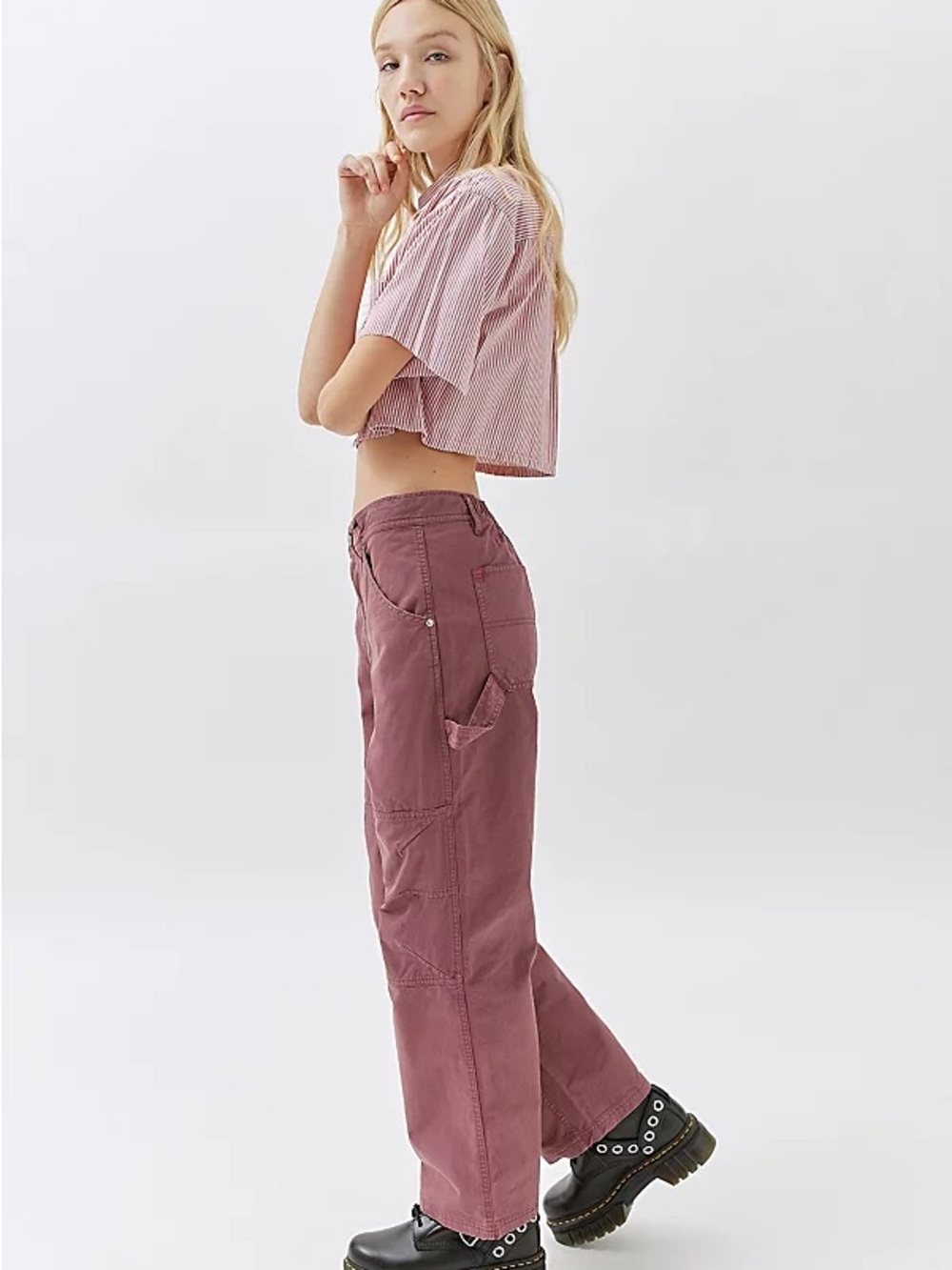 BDG Mauve High-Waist Cargo Pants
